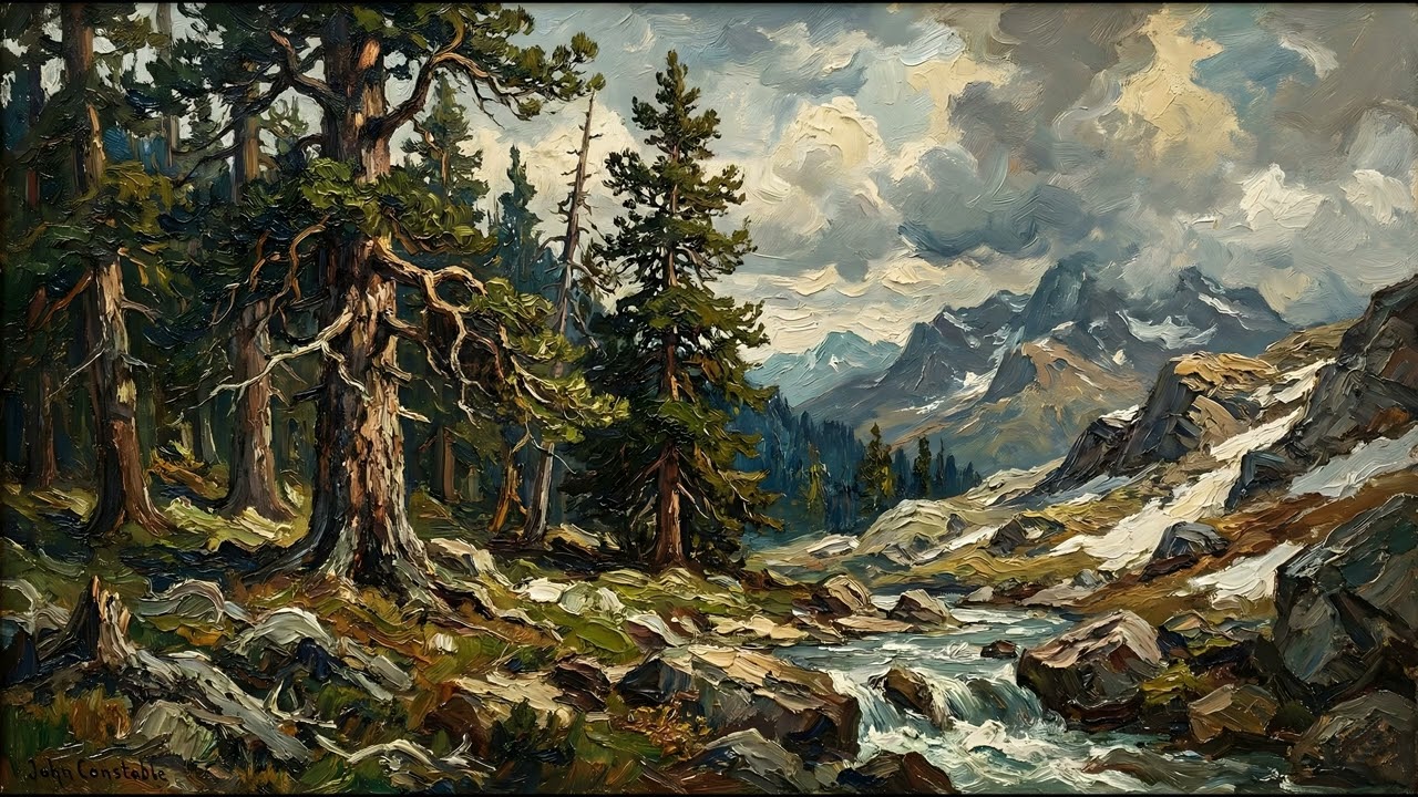 4K PINE FOREST ART TV 🌲 Relaxing Timberline Screensaver for Samsung Frame TV