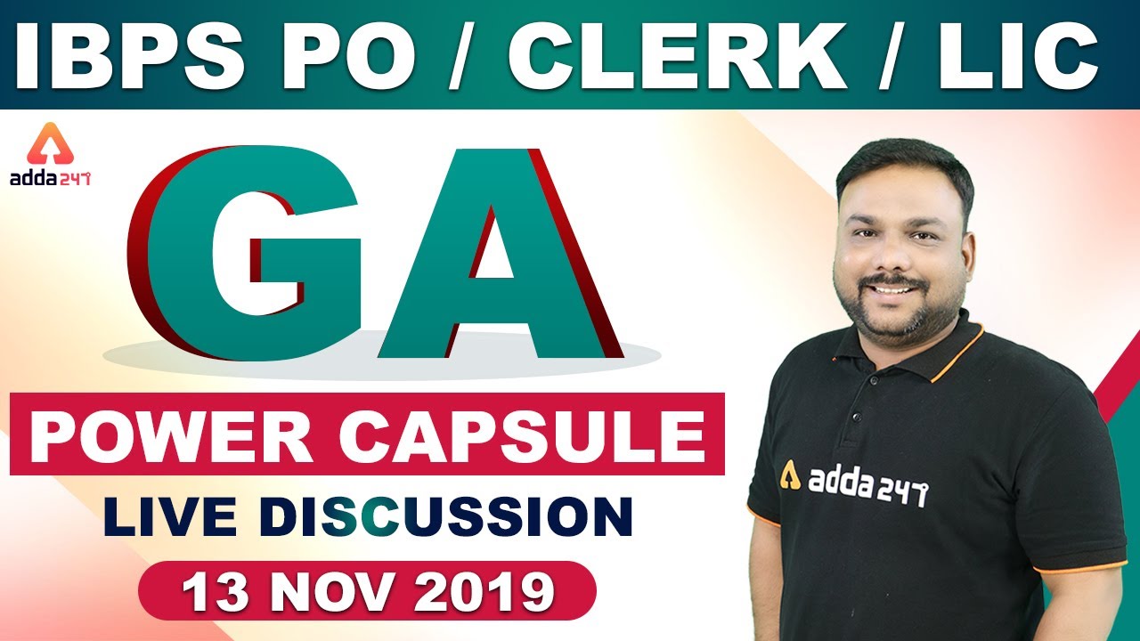 [MUST WATCH] General Awareness (GA) Power Capsule for IBPS PO Mains and LIC Assistant Mains 2019