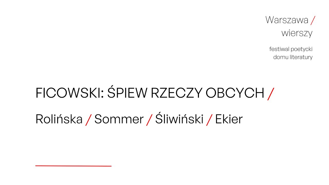 Ficowski: śpiew rzeczy obcych /