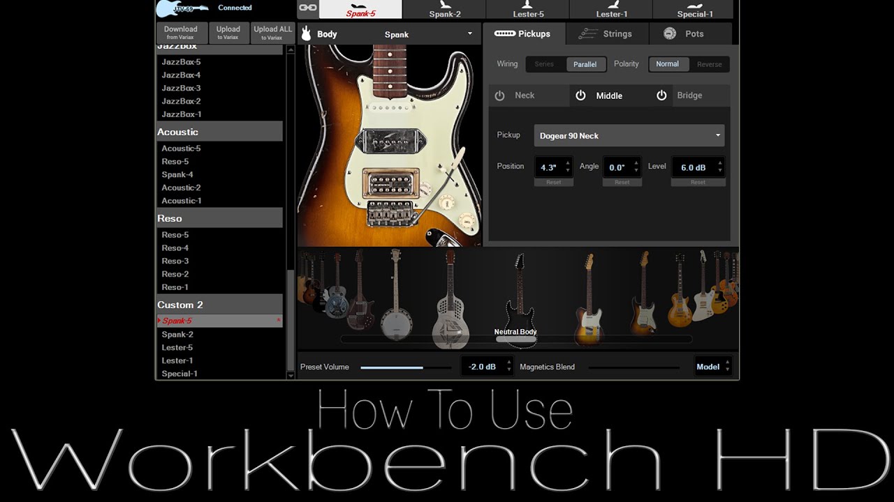 Line 6 Variax - How To Use Workbench