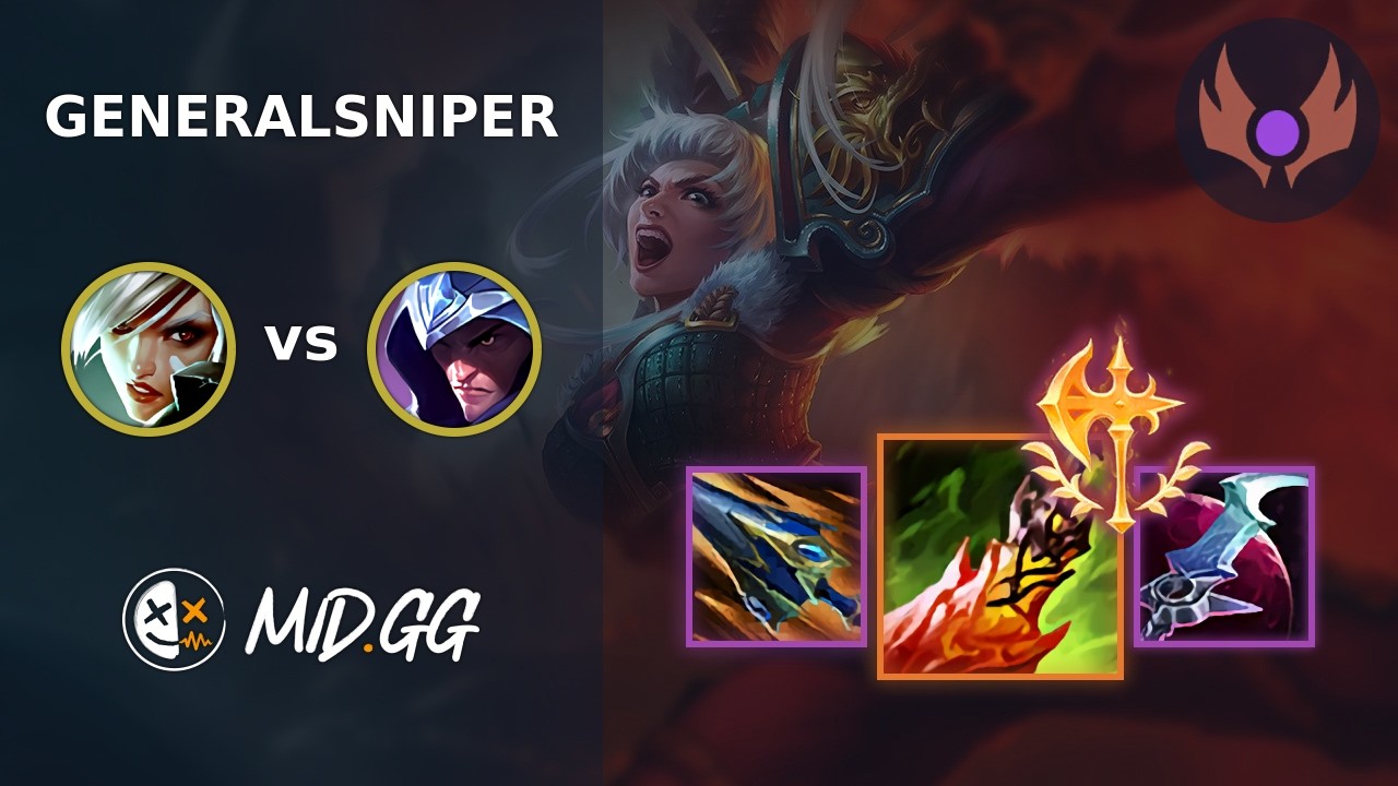 MID.GG: [ GeneralSniper ] Riven MID vs Talon | NA MASTER | LOL Season 2026