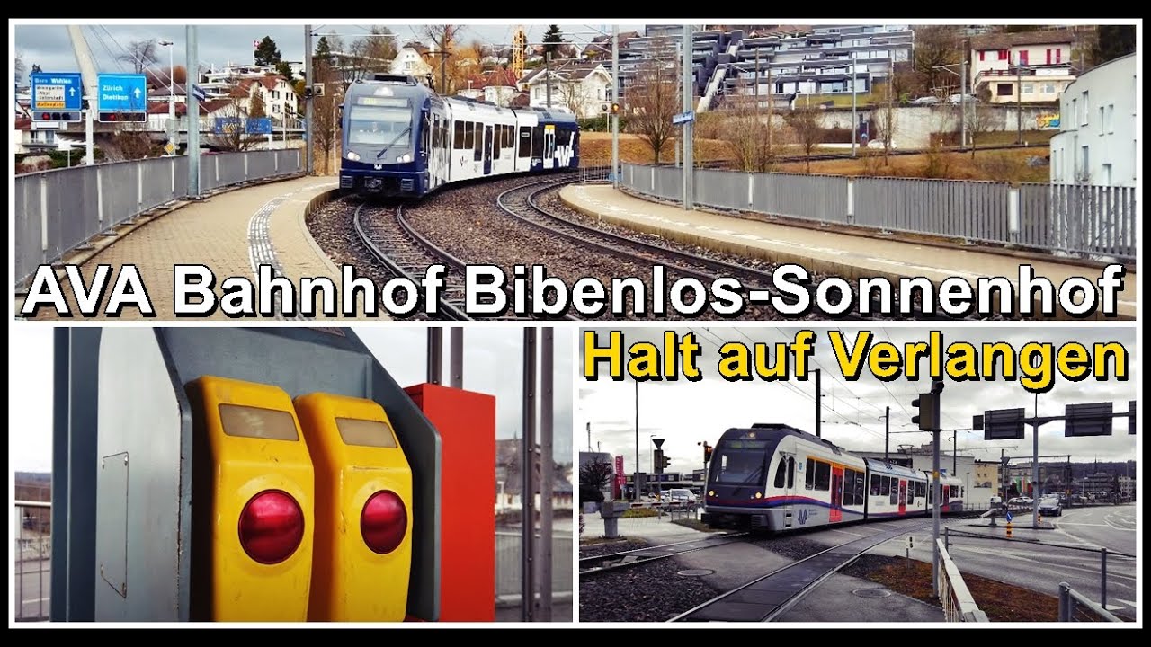 Bahnübergang und AVA Haltestelle Bibenlos-Sonnenhof (Bremgarten), Kanton Aargau, Schweiz 2022