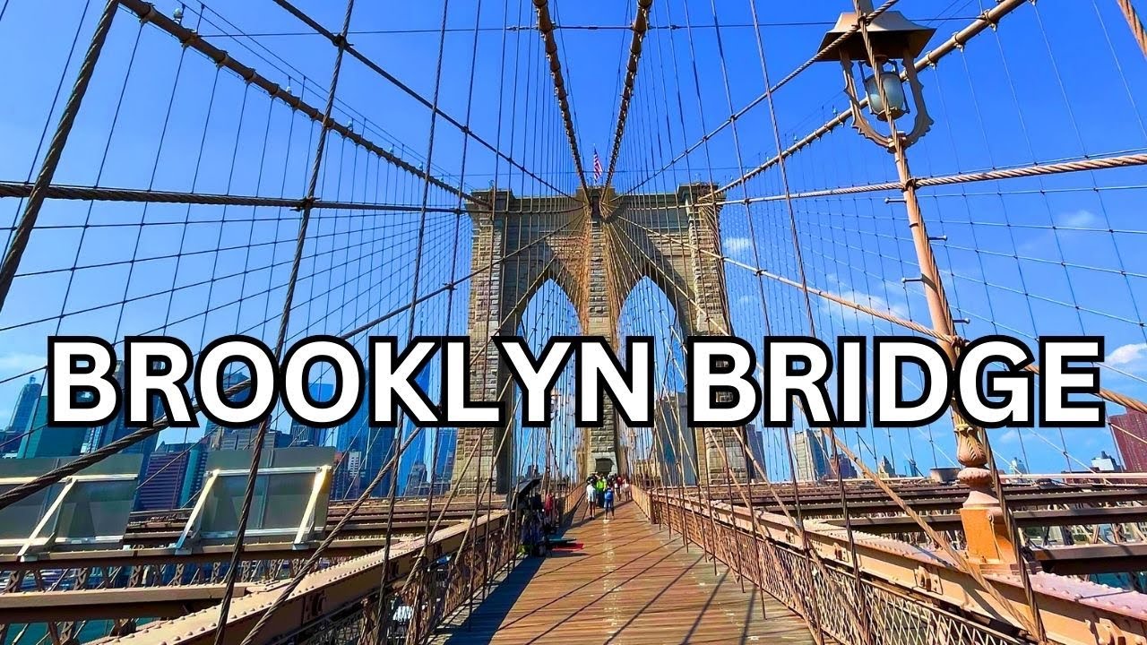 WALKING THE BROOKLYN BRIDGE - New York City Walking Tour | 4K