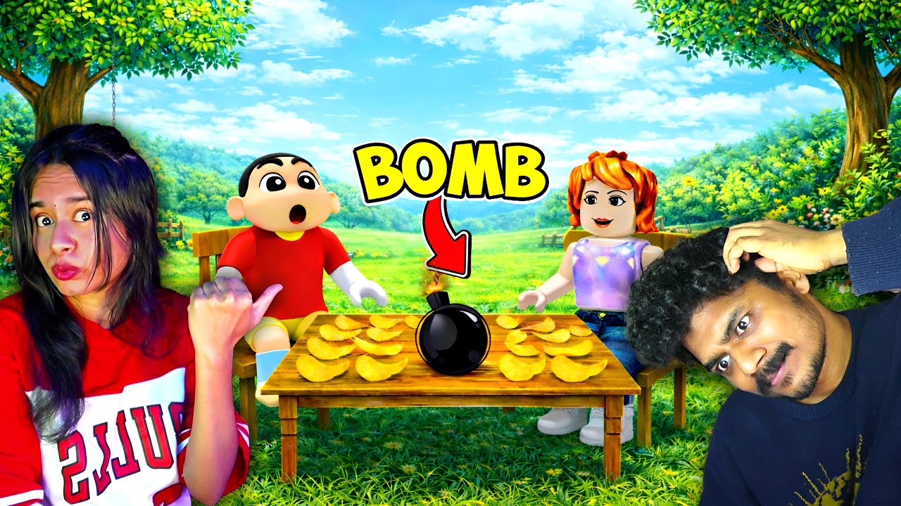 Can we survive? BOMB CHIP! 💣Challenge In ROBLOX😱 ⁨@maalbro⁩
