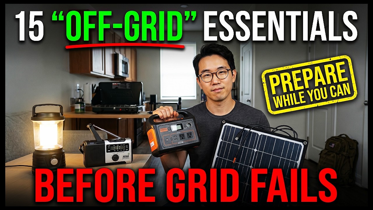15 OFF GRID ESSENTIALS To Stockpile BEFORE Next Grid Failure In Your Region!