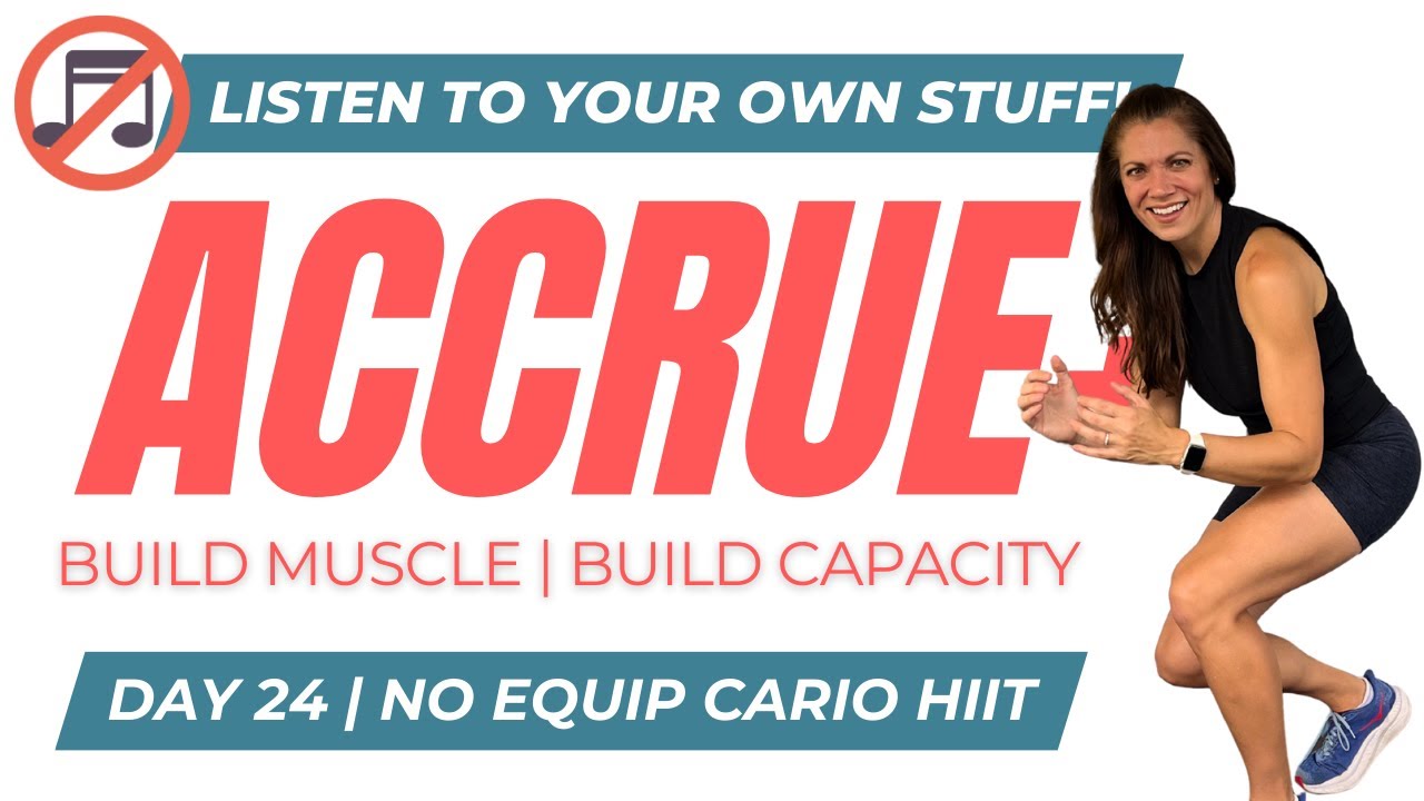 DAY 24 No Music, Only Beeps | NO EQUIPMENT CARIDO HIIT