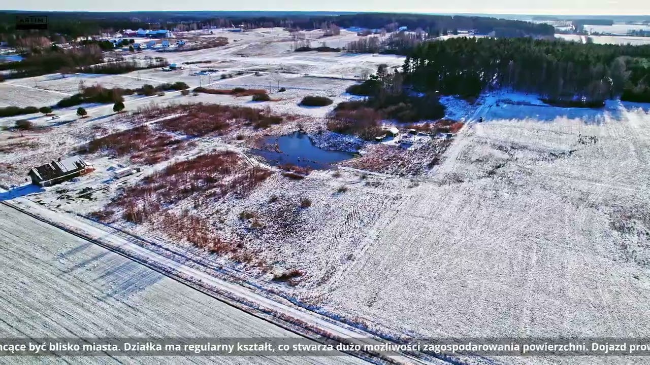 Filmowanie z drona Woryty. Działka na sprzedaż.