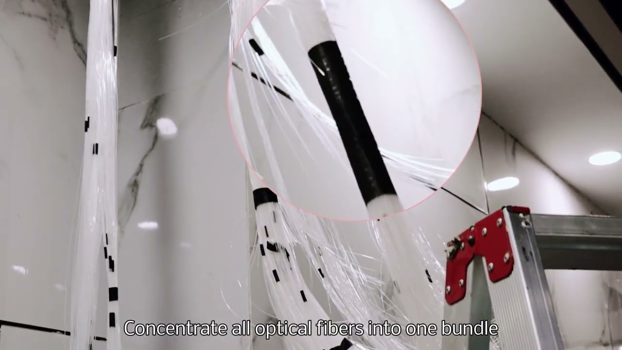 installation of fiber optic star light ceiling