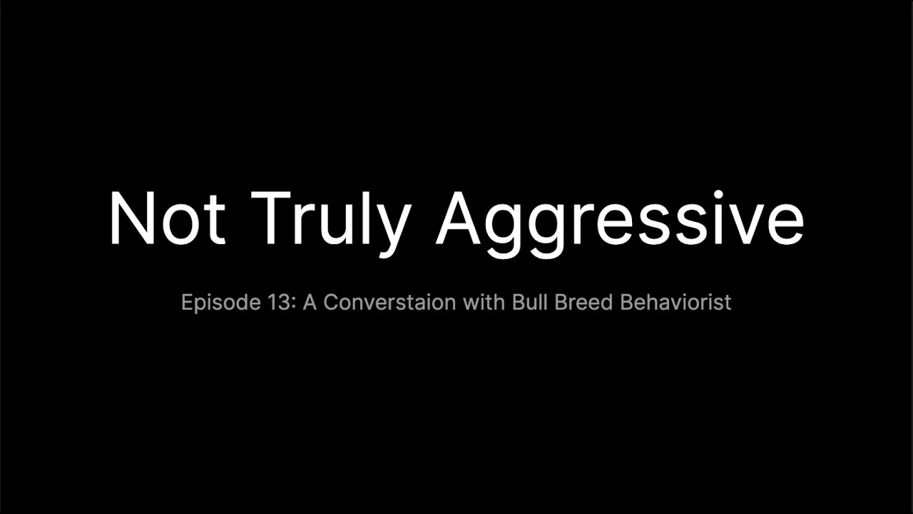 Not Truly Aggressive Episode #13:  A Conversation with Bull Breed Behaviorist
