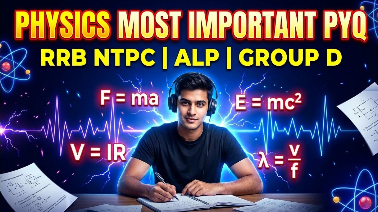 physics ke most important pyq RRB group d ALP NTPC ke liye