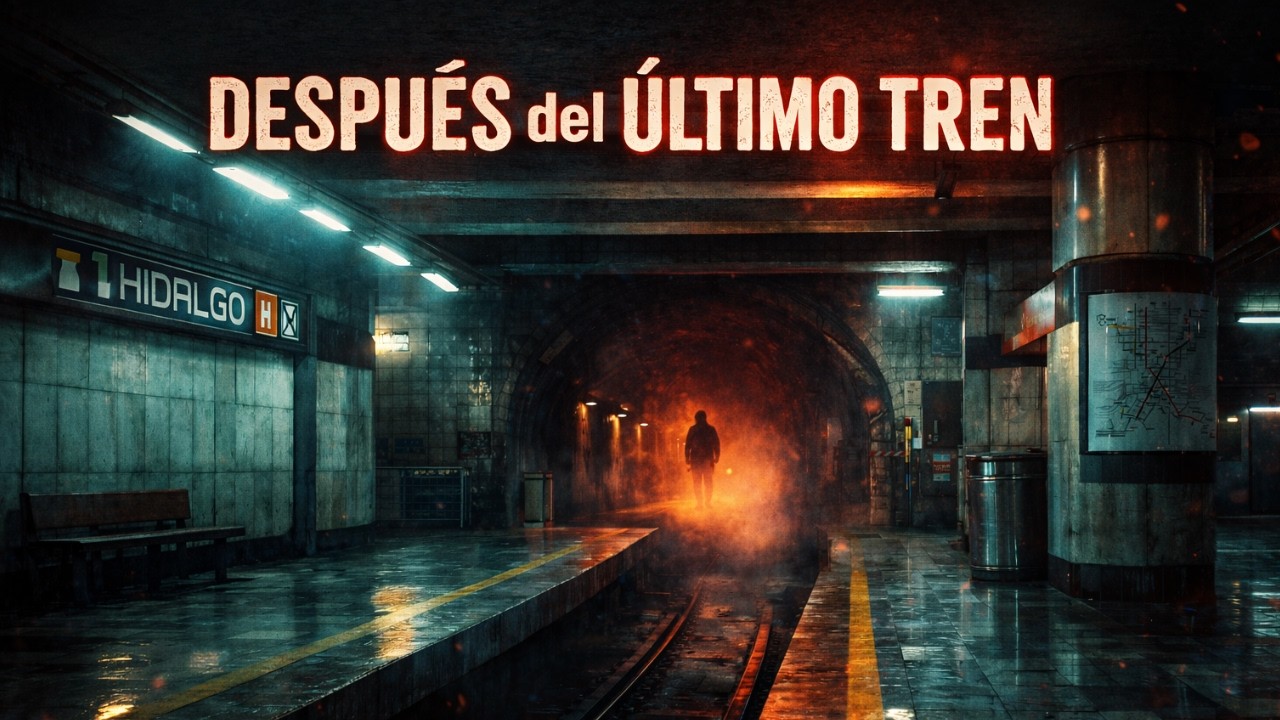 Después del último tren en Metro Hidalgo, alguien sigue caminando por los túneles
