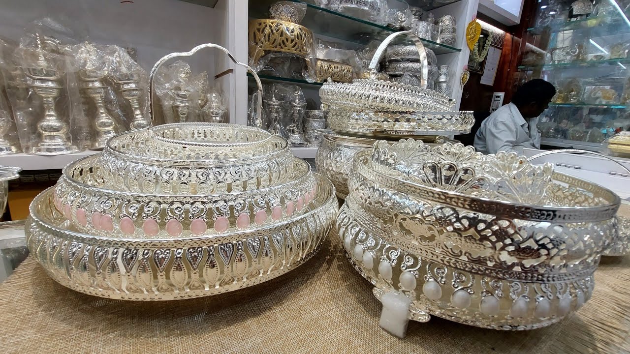 #Chickpet Rs. 4/- Gram German Silver Pooja Articles || Free Shipping Video  Call Facility Available