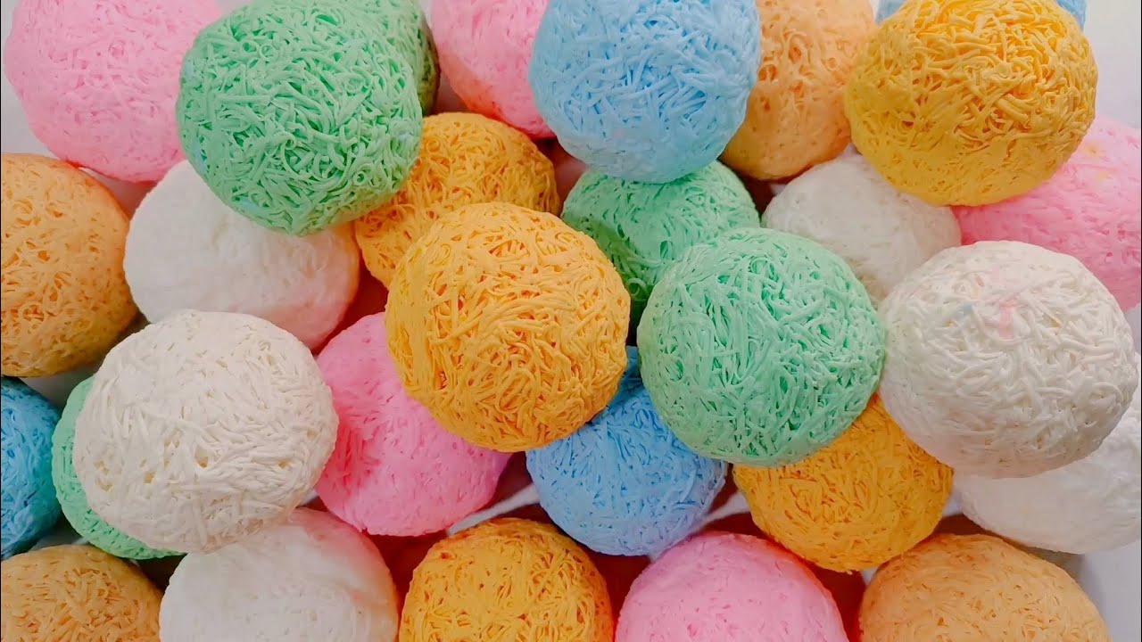 SOAP ASMR || CRISPY SOAP BALLS || CRUNCHY SOUNDS || COLORFUL || ODDLY SATISFYING || SOAP SOUNDS