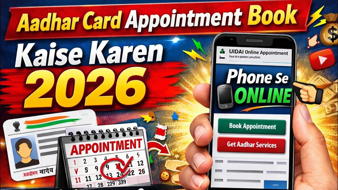 Aadhar Card appointment book kaise karen 2026 |  Aadhar card appointment book online |
