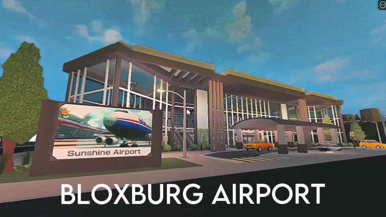 huge bloxburg airport tour + airplane build  ✈️💺