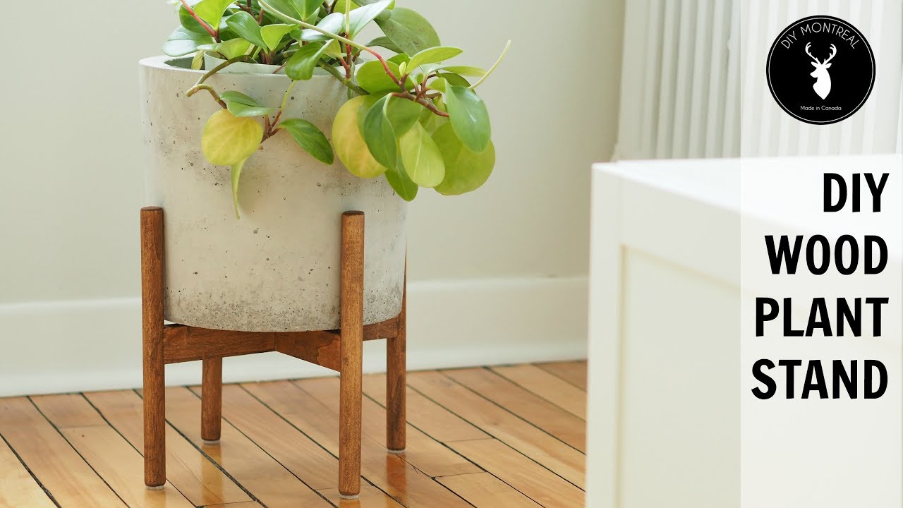 DIY Wood Plant Stand