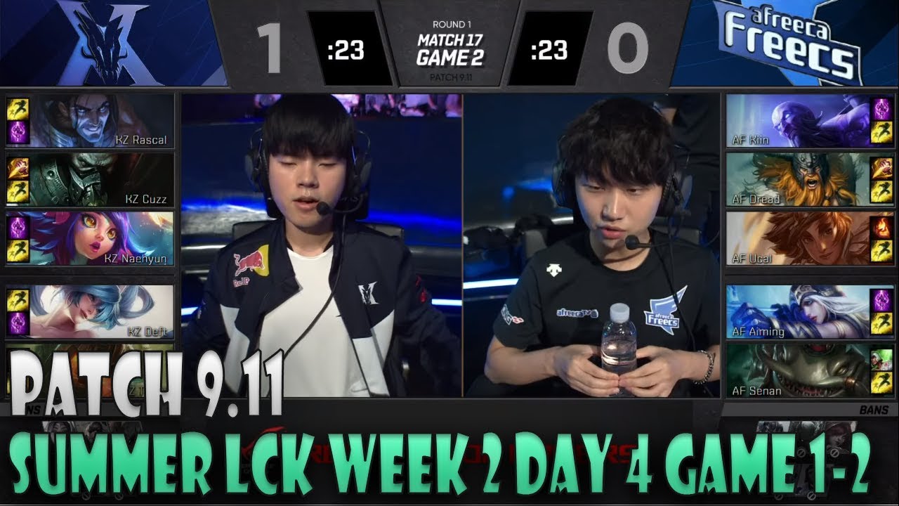 AF vs KZ Game 2 | W2D4 S9 LCK 2019 Summer | Afreeca Freecs vs Kingzone DragonX - Patch 9.11