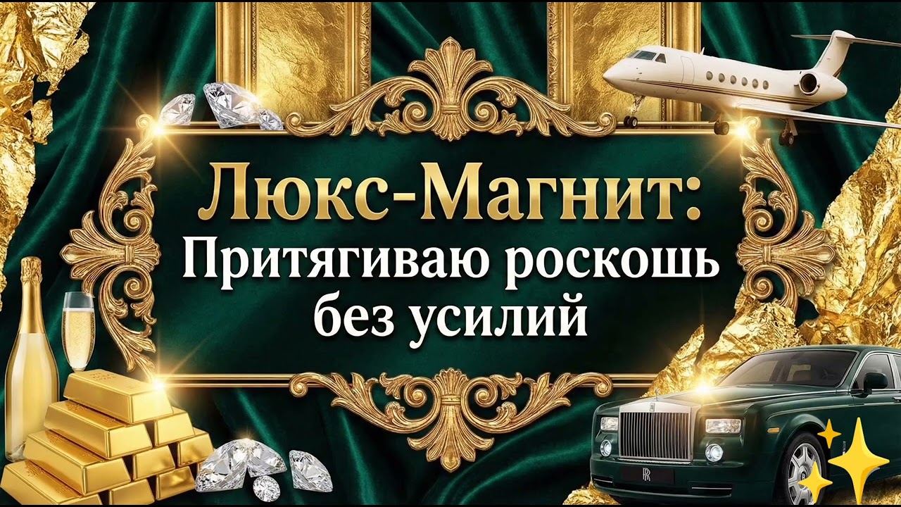 САБЛИМИНАЛ.✨ LUXE-MAGNET / ЛЮКС-МАГНИТ ✨💎💰+БУСТЕР🎧. Позитивные аффирмации 