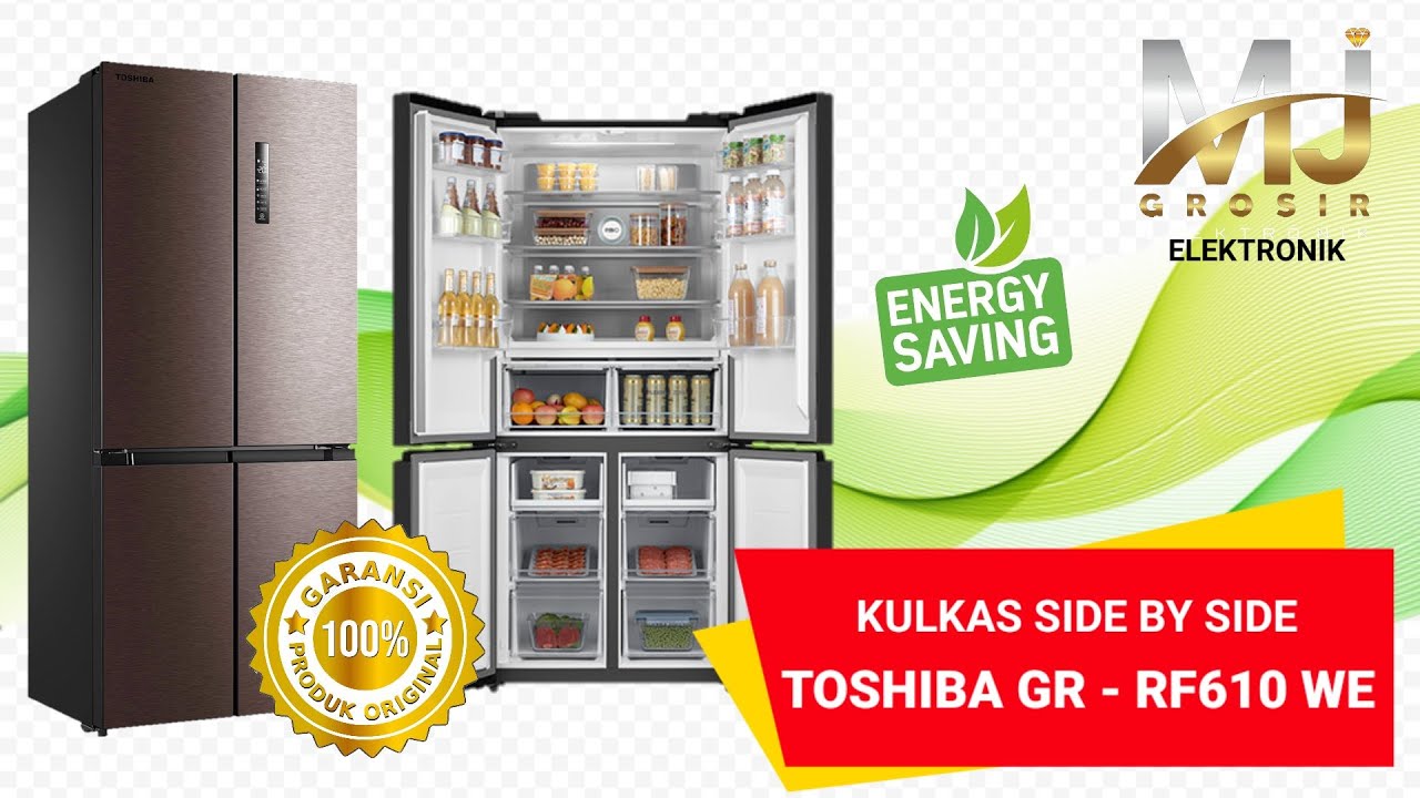 KULKAS SIDE BY SIDE TOSHIBA GR -  RF610WE  PMF