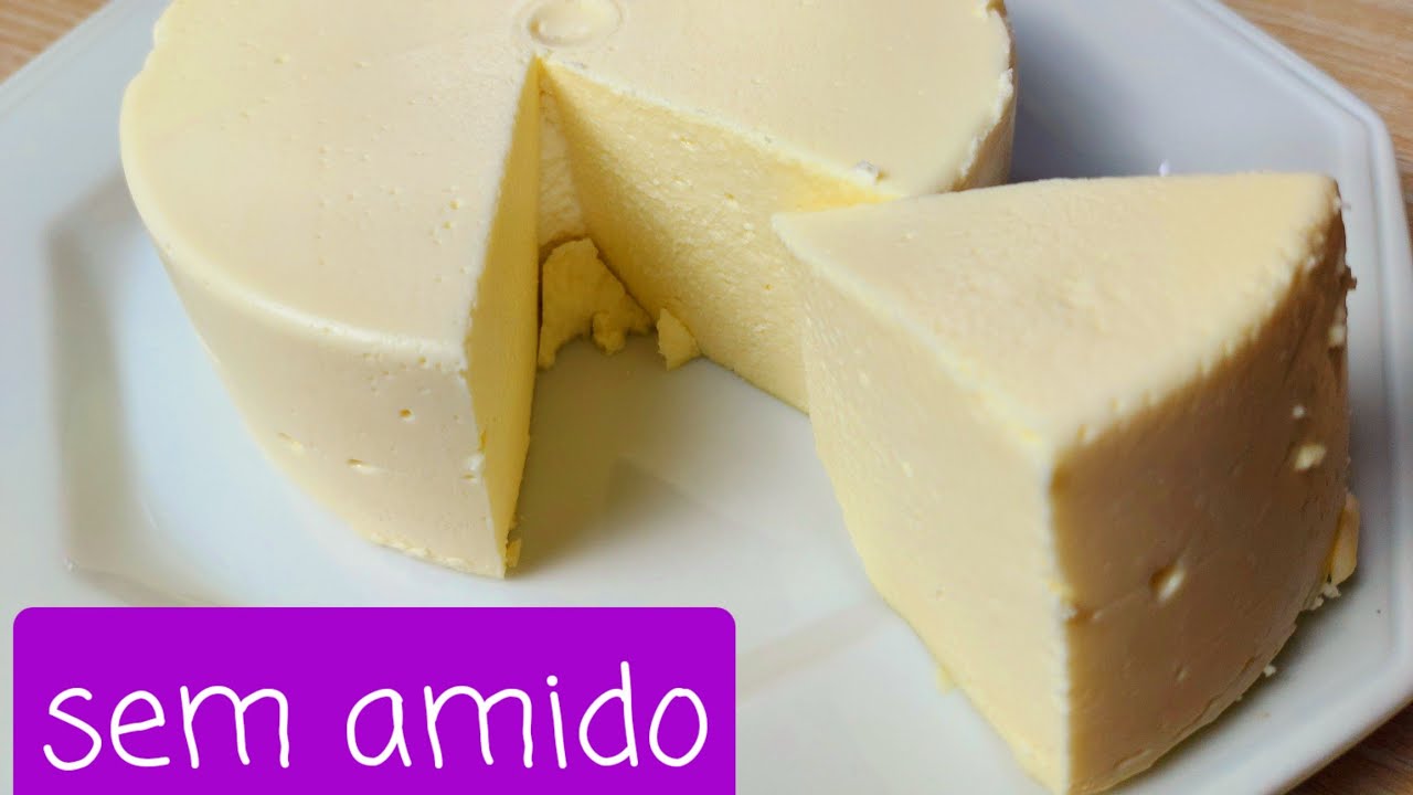 QUEIJO CASEIRO SEM AMIDO com leite de caixinha❤fácil e rápido