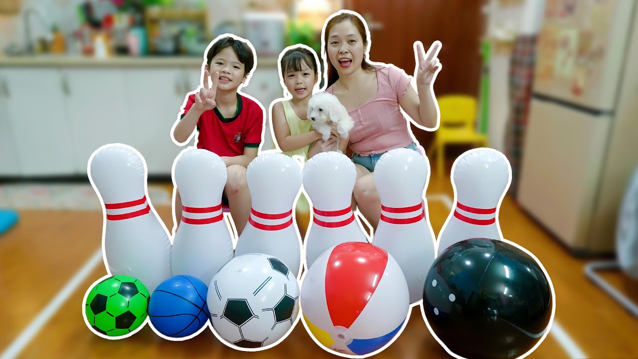 Learn Colors with Balls - Coloring Sports Balls and Shooting Them into the Goal!