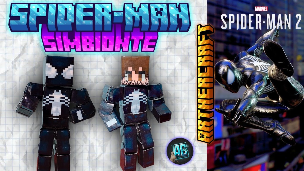 ¡Haz tú propio SPIDER-MAN SIMBIONTE DE PS5 articulado hecho en Papel! 🕷️📄✂️🔥 | ArtherCraft