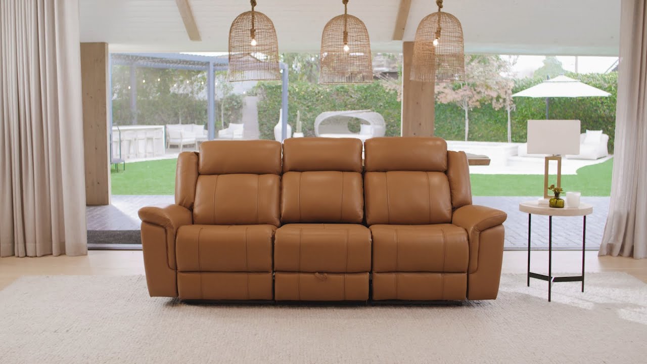 Grady Power Recliner Sofa &mdash; Premium Comfort + Flip-Down Table