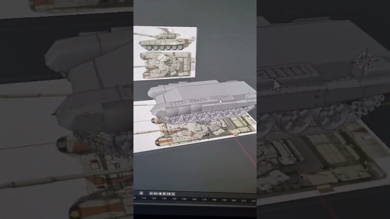 третий день молчания т90а #blender #tank #3d #т90