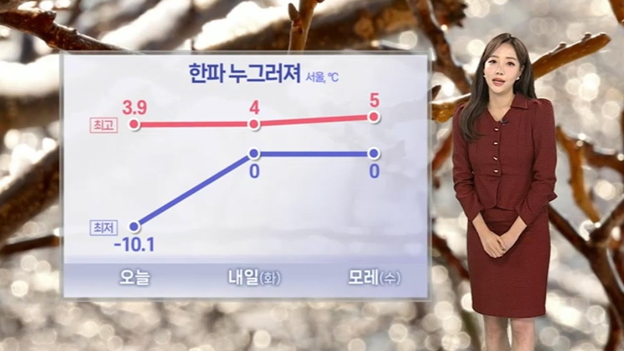 [날씨] 강추위 누그러져…내일 전국 비나 눈 / 연합뉴스TV (YonhapnewsTV)