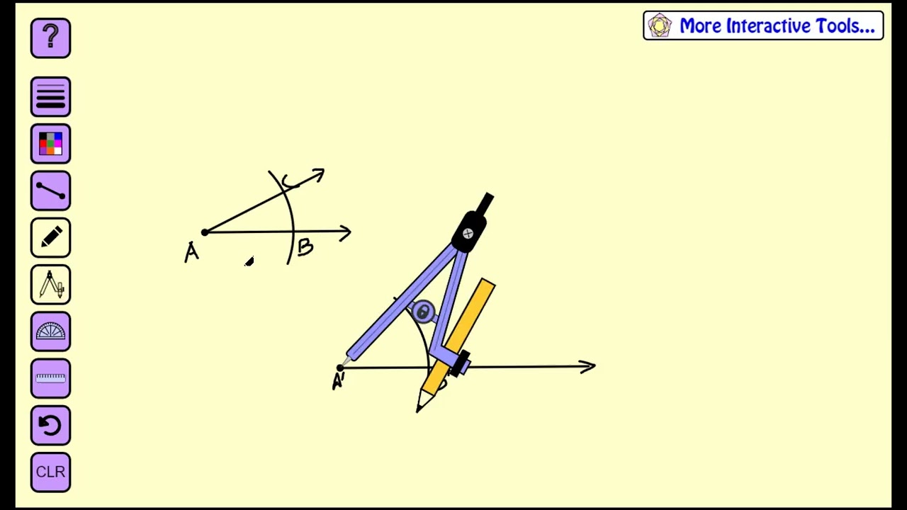 Construct an angle congruent to a given angle  - How To Geometry