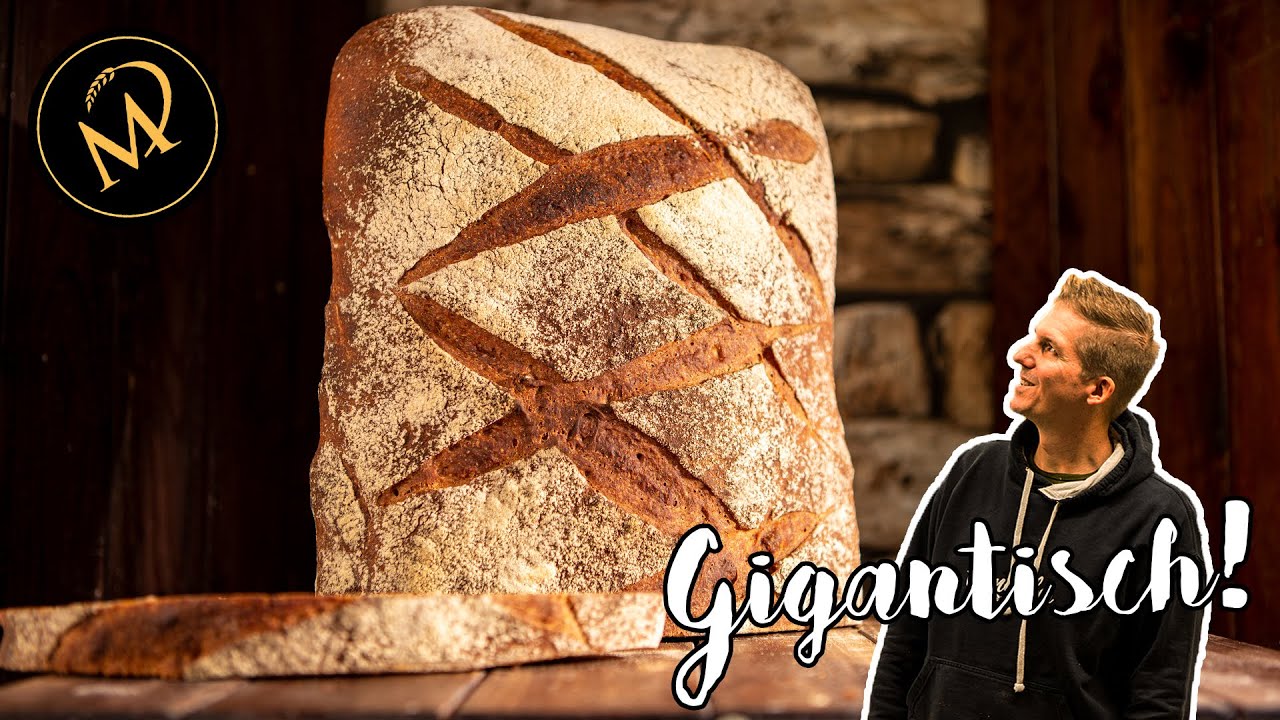 Der Riesen Brotlaib, die Holzfäller Schnitte - rustikales Brot selber backen