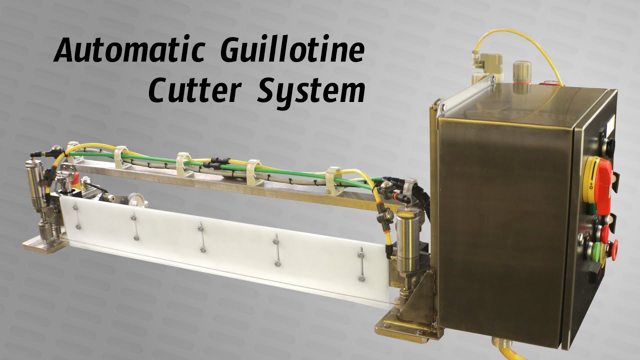 Automatic Guillotine Cutter System for Conveyor