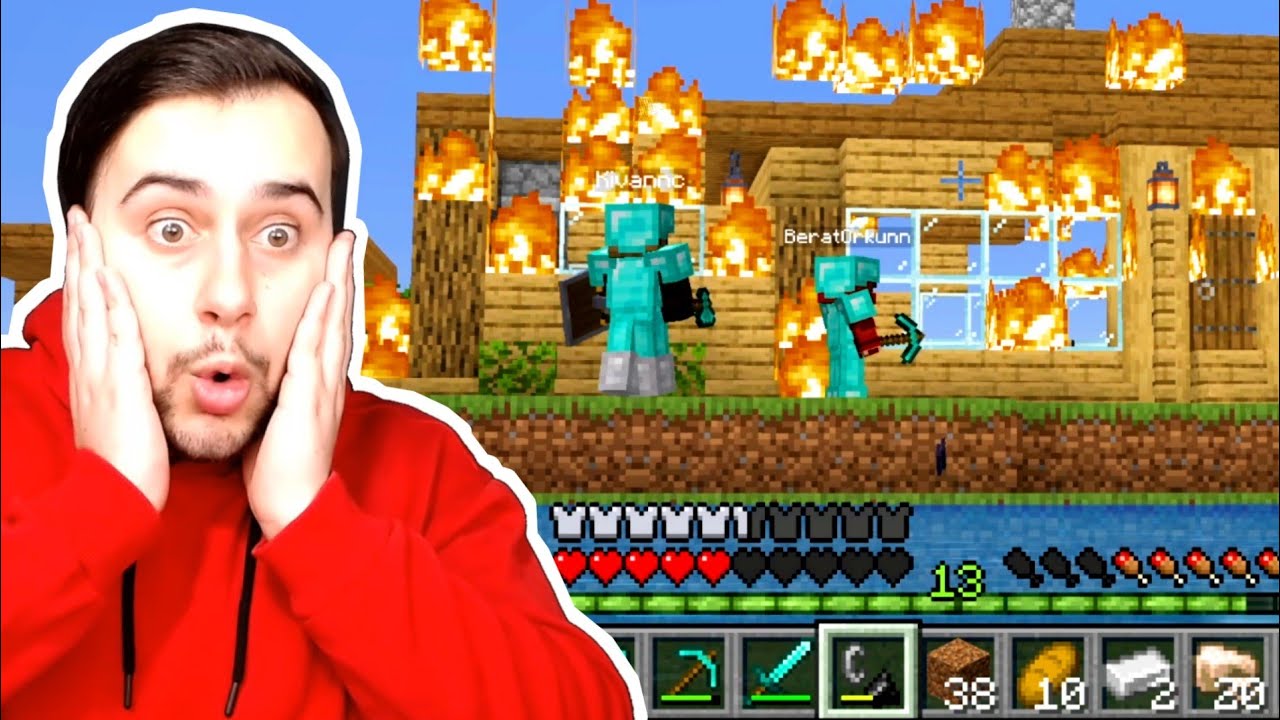 BERAT EVİMİ YAKTI ÇILDIRDIM 😡 - Ekiple Minecraft (4.Bölüm)
