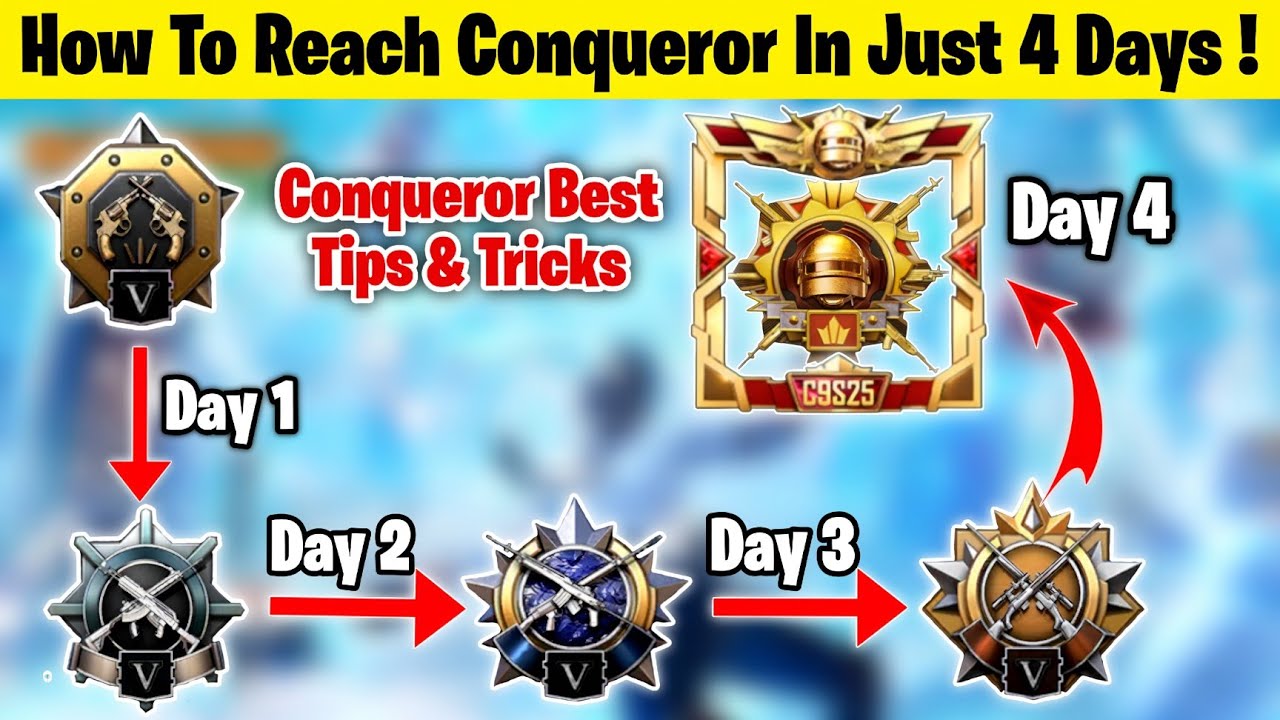🇮🇳How To Reach Conqueror In 4 Days 🤯 | BGMI/PUBG Best Solo Rankpush Tips & Tricks ✅