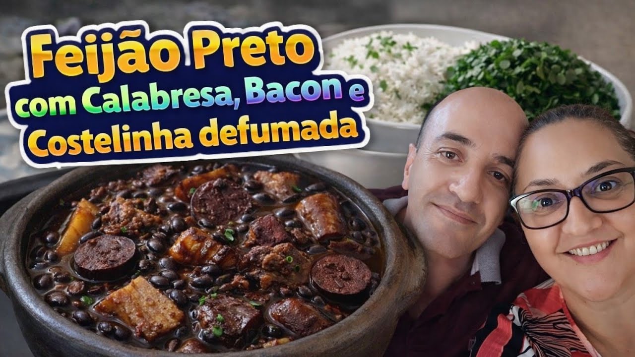 🔥 Feijão Preto com Calabresa, Bacon e Costelinha Defumada | Receita Brasileira na Panela de Barro