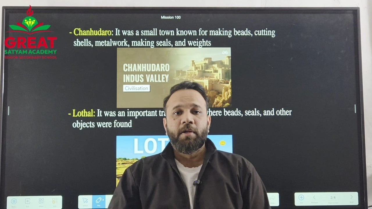 THE INDUS VALLEY CIVILIZATION CLASS 12 HISTORY GREAT Satyam Academy Sr. Sec. School