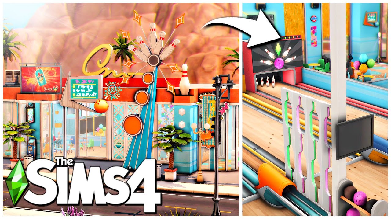 Bowling Alley, Arcade & Bar! 🎳 || The Sims 4 Speed Build