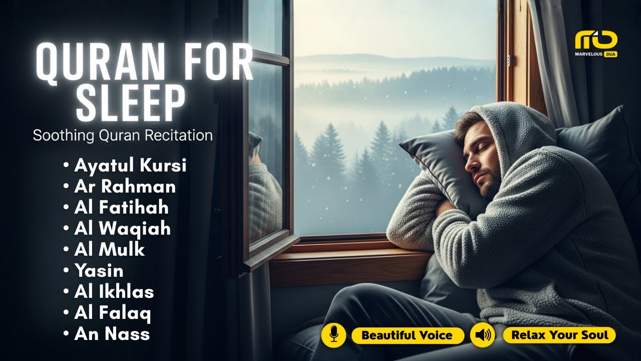 Beautiful Quran Before Sleep ✦ AlFatiha, Ayatul Kursi, Surah Yasin, ArRahman, AlMulk ✦ Alaa Aqel