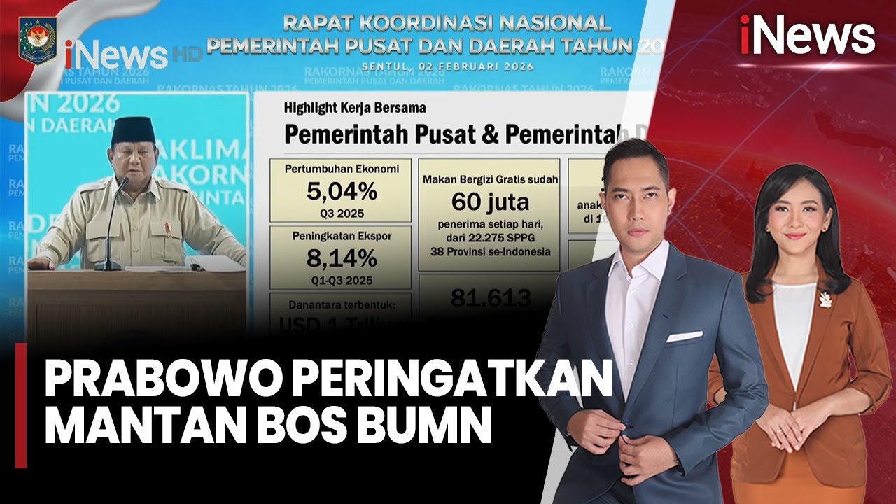 Presiden Prabowo Peringatkan Mantan Bos BUMN, Siap-Siap Dipanggil Kejaksaan |iNews Sore (02/02)
