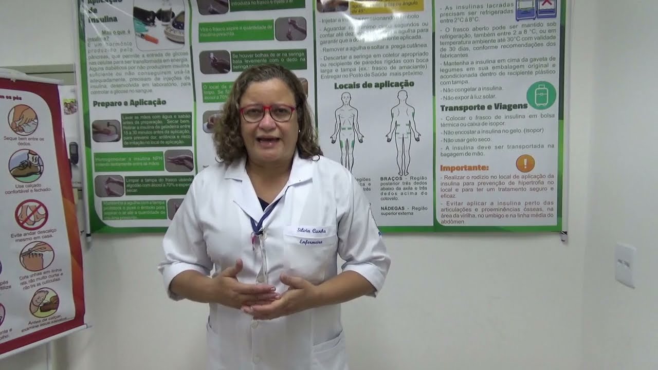 Armazenamento e aplicação da insulina.