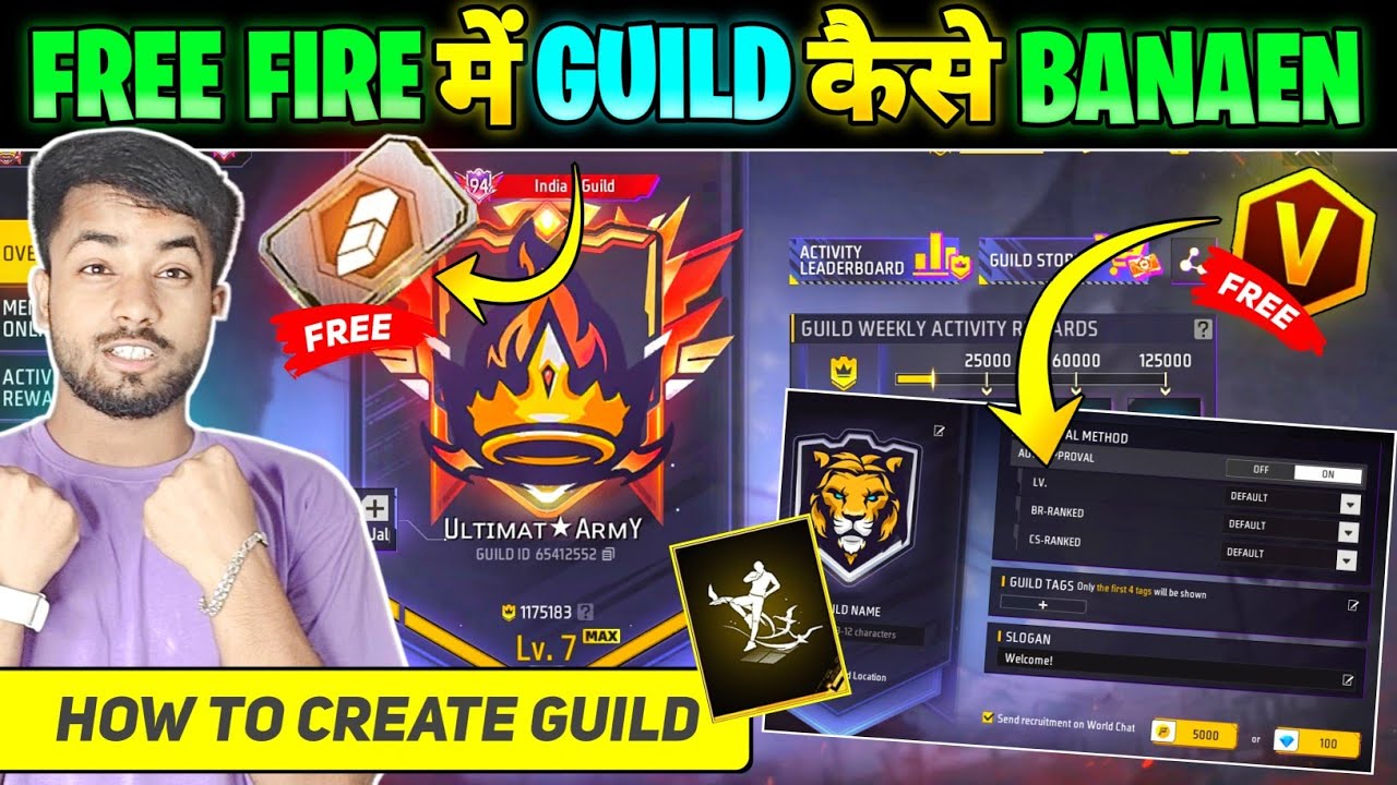 Guild Kaise Banaen || Free Fire Mein Guild Kaise Banaen || How To Make Guild In Free Fire