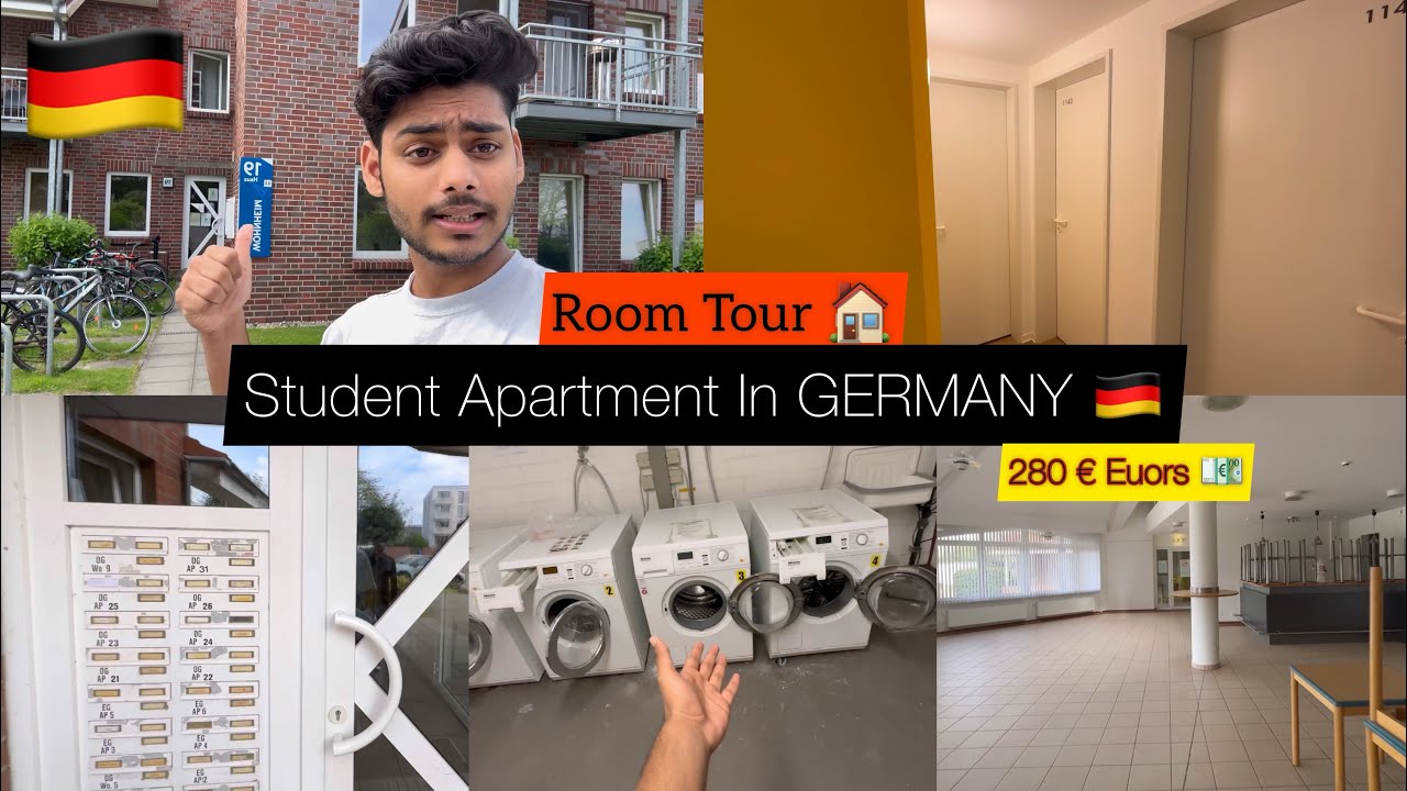 STUDENT APARTMENTS IN GERMANY🇩🇪 || 280 euros || Room Tour 🏠