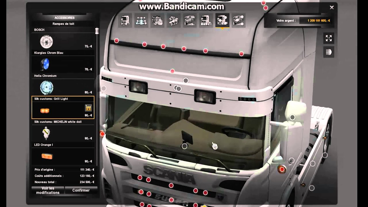 Euro Truck Simulator 2 - Customization Scania R500 V8 50K