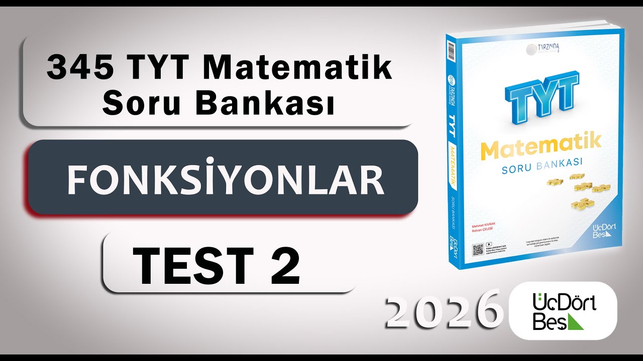 Fonksiyonlar TEST 2 345 TYT Matematik Soru Bankası Çözümleri 