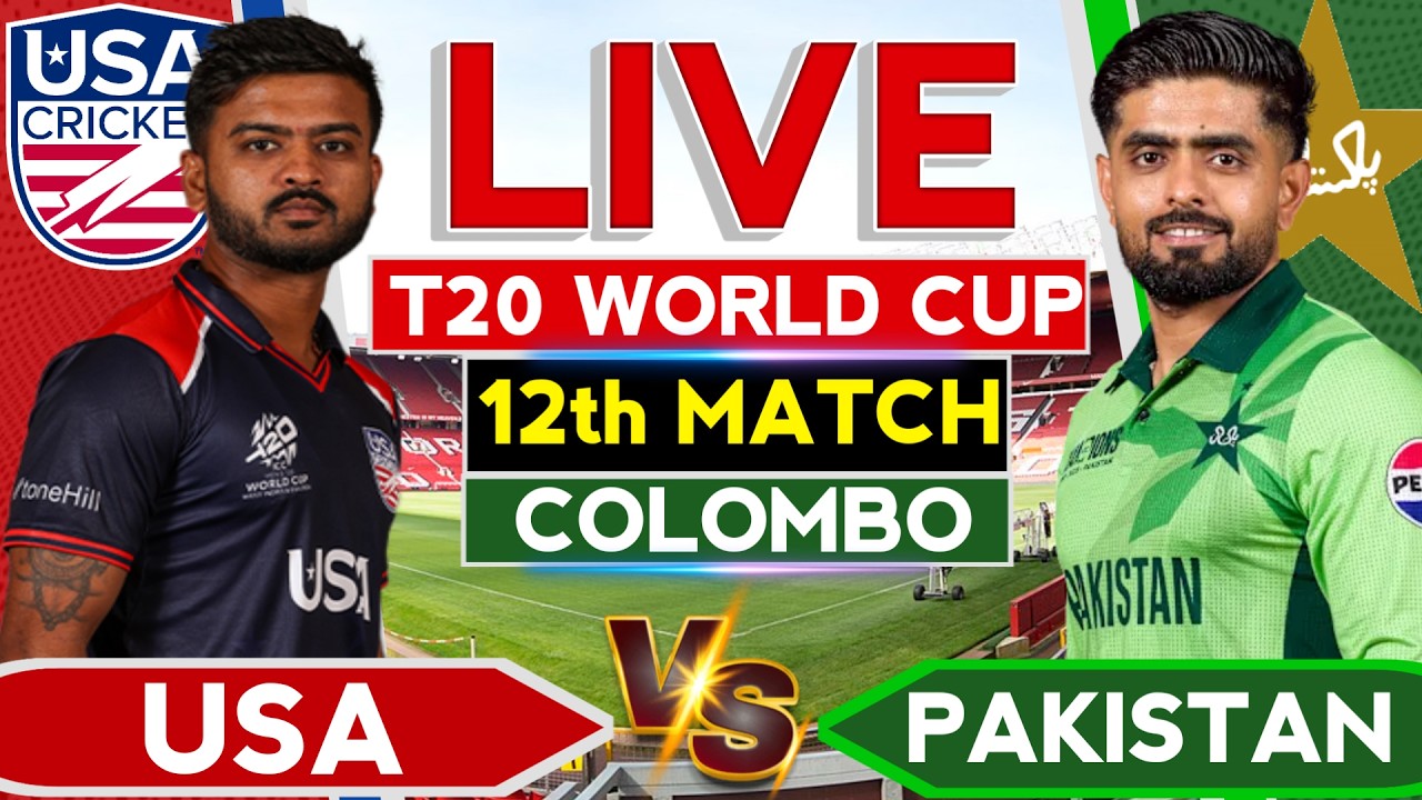 🔴Live-Pakistan vs USA | Cricket Live Score & Commentary | Pak vs USA Today | T20 WC Live,Pak vs USA