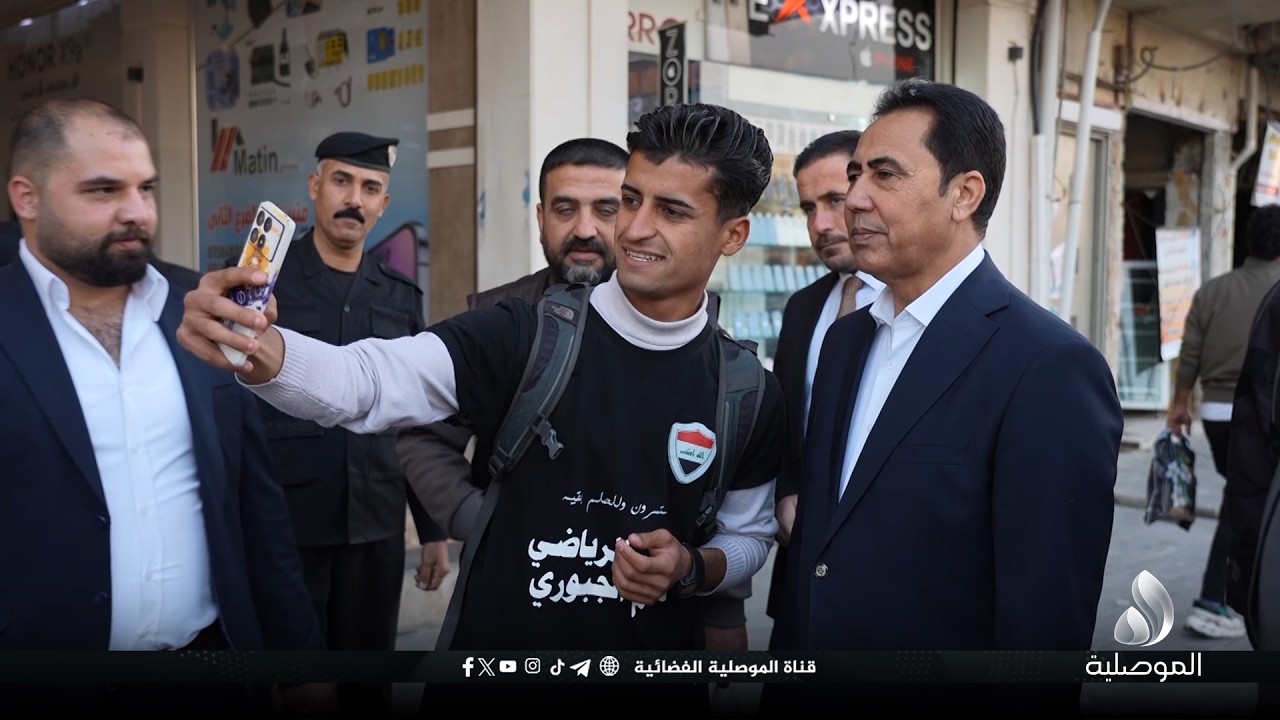 محافظ نينوى يجري جولة ميدانية في منطقة المجموعة الثقافية للاطلاع على الحركة الاقتصادية والتجارية