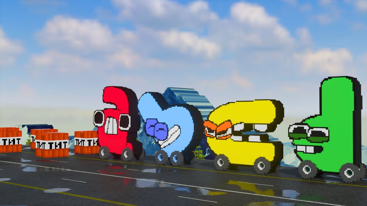 Lowercase ALPHABET LORE Cars vs TNT ROAD in Teardown