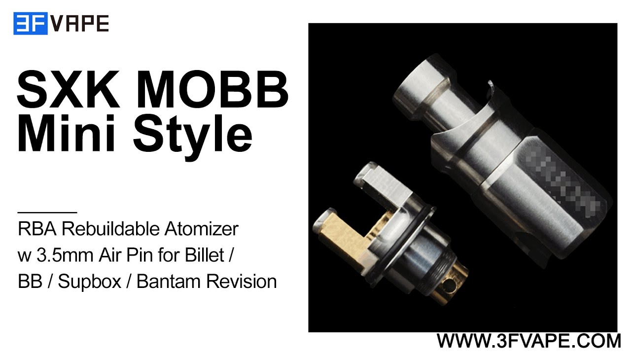 SXK MOBB Mini Style RBA Rebuildable Atomizer w3 5mm Air Pin