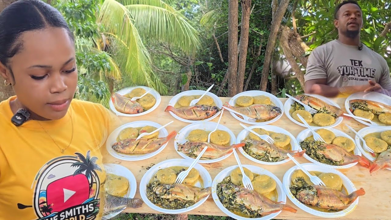 Colaz Smith Coconut Dumpling W roast fish in the hills @TheSmithsWorldTV 