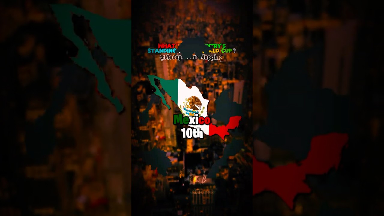 ⚽️What Were Country&rsquo;s Standing In The World Cup?🏆 - #worldcup   #mapping #shorts #edit #maps